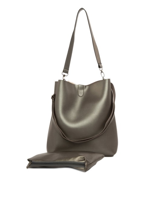 Zoozie Bags Bandolera Plateada con Detalles de Flecos